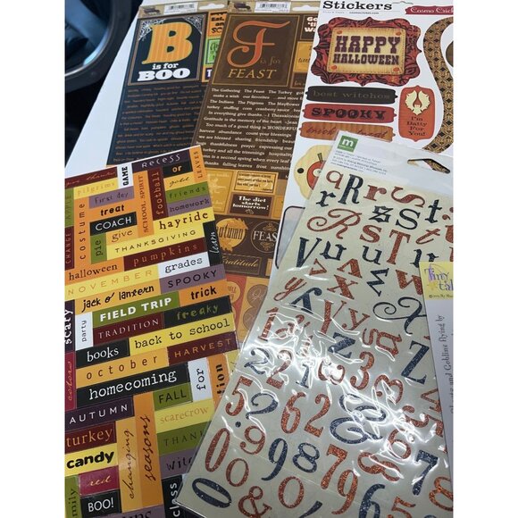 Halloween & Fall Scrapbooking Planner Card Making Sticker Set - Picture 5 of 7